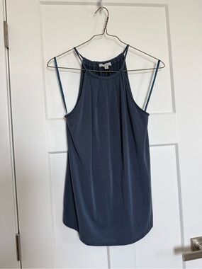 Green Envelope Slate Blue Halter Camisole